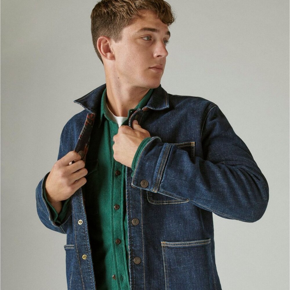 Lucky Brand Reversible Southwest Denim Chore Jacket